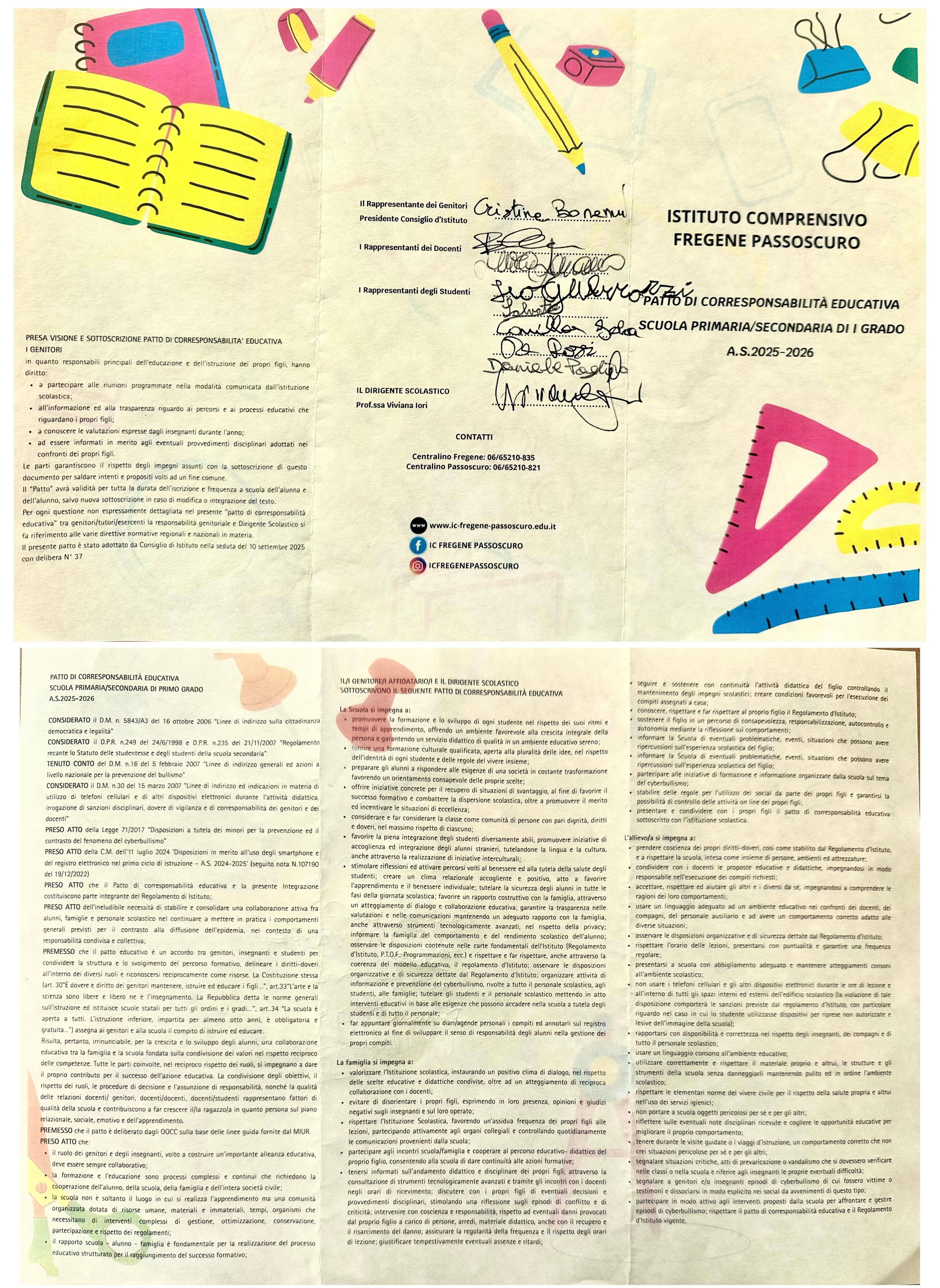 PATTO DI CORRESPONSABILITA' EDUCATIVA